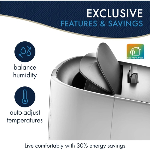 DeLonghi Portable Air Conditioner 12,000 BTU,cool large rooms up to 500 sq ft,remote,energy saving mode,extremely Quiet,AC Unit for