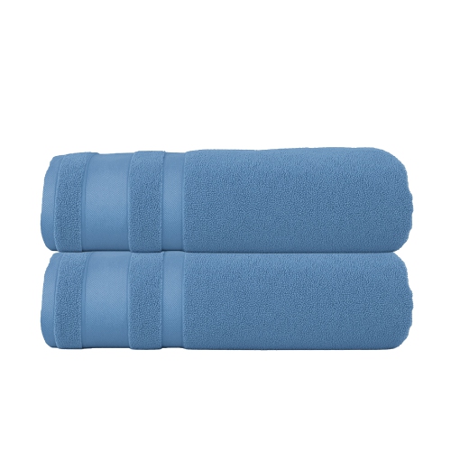Serviettes de bain 100 % coton Beddora Premium, 27 x 54&nbsp;po, très douces, très absorbantes et séchage rapide - Bleu marine