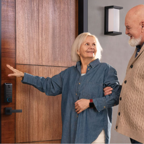 Serrure intelligente Wi-Fi à détection des veines de la paume FamiLock E35 d'eufy avec pavé numérique et clé - Noir