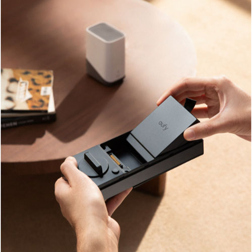 Serrure intelligente Wi-Fi à détection des veines de la paume FamiLock E35 d'eufy avec pavé numérique et clé - Noir