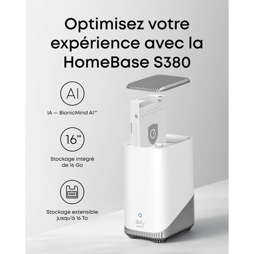 Caméra de surveillance sans fil d'extérieur 2K eufyCam E40 d'eufy (ensemble de 2) avec station HomeBase