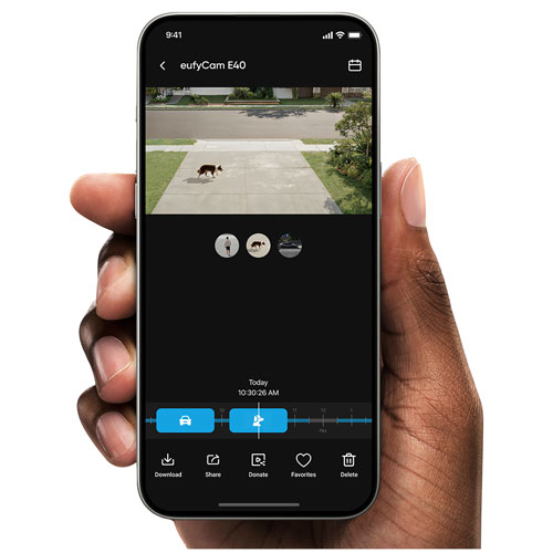 Caméra de surveillance sans fil d'extérieur 2K eufyCam E40 d'eufy avec station HomeBase