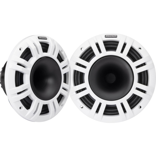 Kicker 48KMXL84 8" 250W RMS Marine Coaxial Speakers with Grilles