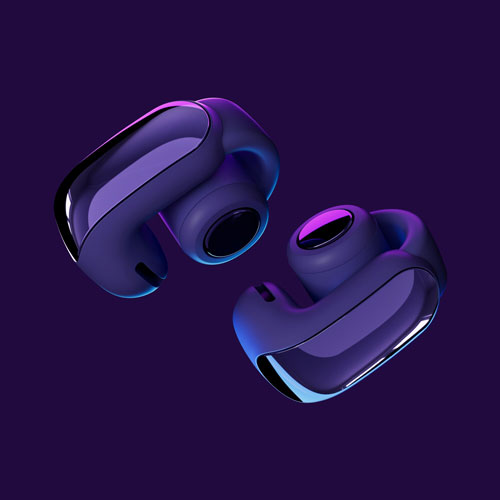 Écouteurs oreilles libres 100 % sans fil Ultra Open de Bose - Violet minuit