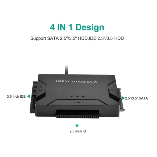 USB 3.0 to 3.5 inch & 2.5 inch SATA/IDE Hard Drive Converter External Adapter Kit