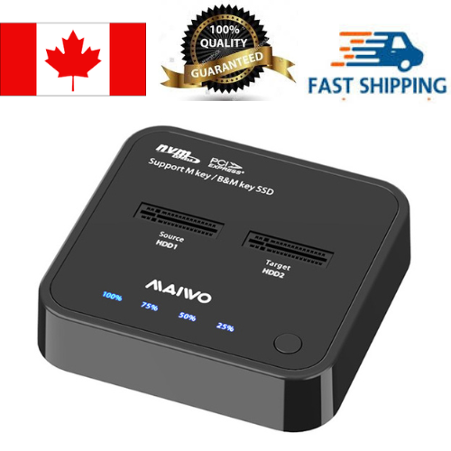 MAIWO  K3016P USB3.2 Gen2 (10GBps) Type-C Docking Station/duplicator for M.2 Nvme SSD_Black