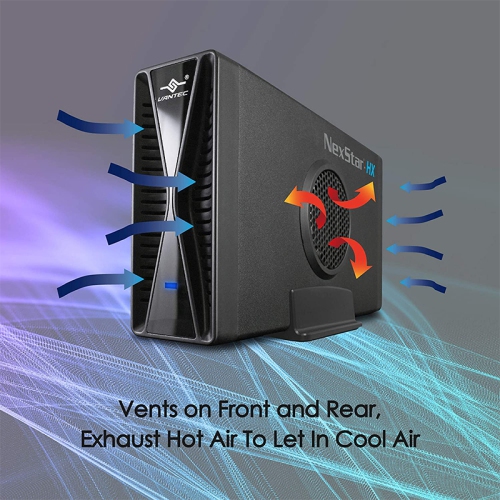 Vantec NexStar HX, NST-387S3-BK 3.5 SATA III Hard Drive Enclosure USB 3.0 with Fan