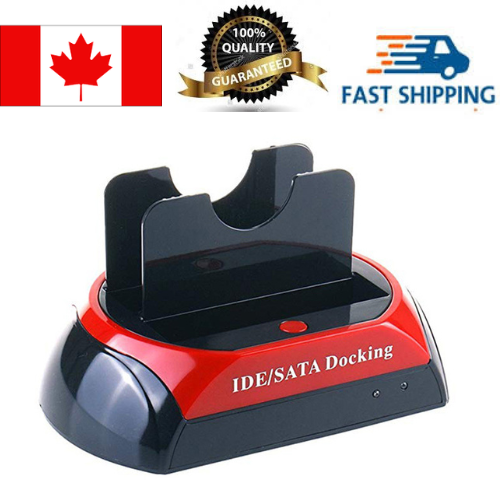 USB 2.0 to SATA/IDE Dual Slots Hard Drive Docking Station For 2.5 and 3.5 Inch SATA I/II/III HDD SSD