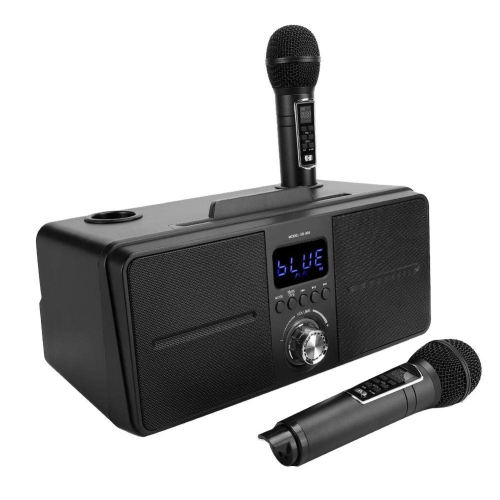 Haut-parleur de karaoké Bluetooth KTV Kit, équipement de karaoké avec double microphone pour la maison, auxiliaire USB universel Appareil vidéo