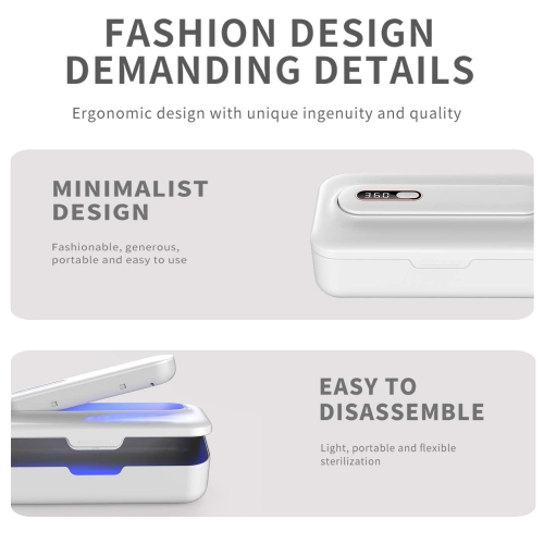 UV Sterilizer Box, Ozone Sterilization Box Multifunctional with Sterilization Light for Sterilizing Cell Phones, Cosmetics Cleaning Tools, Underwear