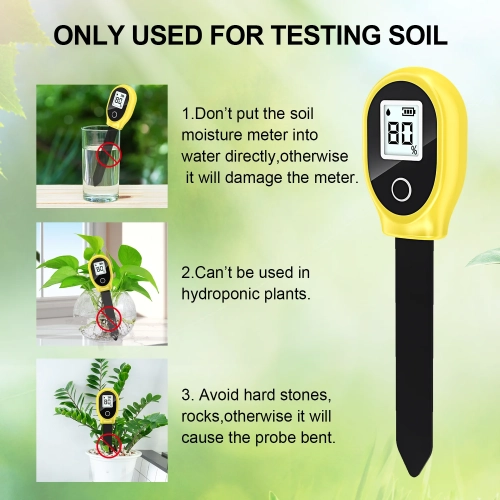 Soil Moisture Sensor Monitor Plants Moist Testing Tool Soil Hygrometer Plant Detector Garden Care Planting Humidity Meter