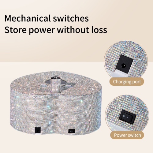 Rechargeable Uv Red Led Nail Lamp Cordless 86w Large Screen Nail Lamp With Rainbow Diamond