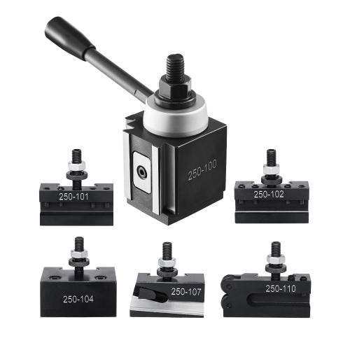 VEVOR  6 PCs Quick Change Tool Post Set, w Lathe Tool Holders, Wedge Type Tool Post w Tool Holder Accessories, Fit for Mini Lathe & Metal Lathe