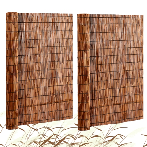 VEVOR  4 Ft X 16.4 Ft Natural Reed Fencing, 2 Pack Reed Screen Curtain Balcony for Backyard Patio, Decorative Fence for Backyard Garden Fencing