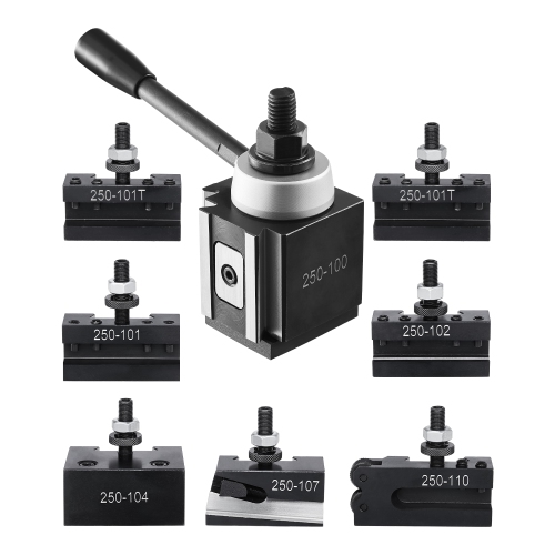 VEVOR  8 PCs Quick Change Tool Post Set, w Lathe Tool Holders, Wedge Type Tool Post w Tool Holder Accessories, Fit for Mini Lathe & Metal Lathe