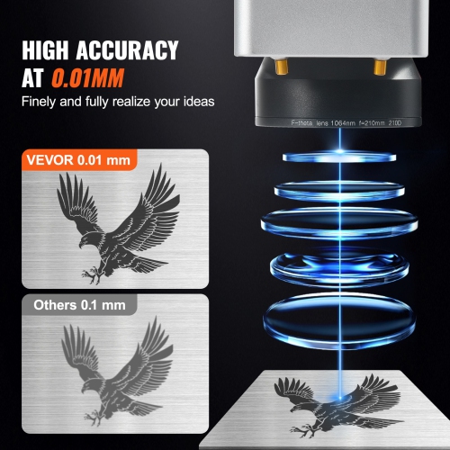 Marqueur laser à fibre VEVOR 30&nbsp;W, compatible&nbsp;avec LightBurn, machine à graver&nbsp;avec surface de travail de 5,9 x 5,9&nbsp;po, graveur à