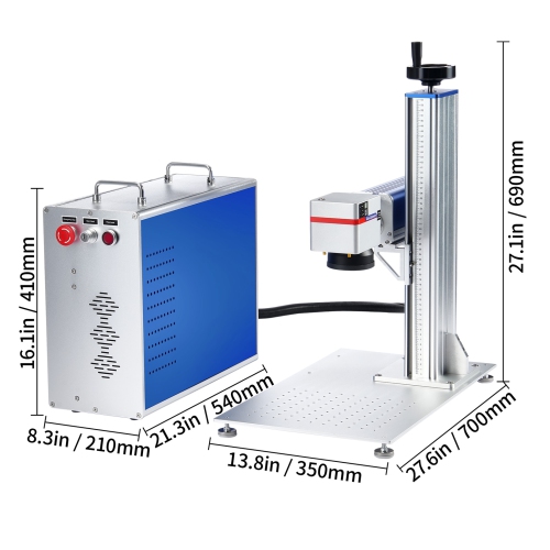 Marqueur laser à fibre VEVOR 30&nbsp;W, compatible&nbsp;avec LightBurn, machine à graver&nbsp;avec surface de travail de 5,9 x 5,9&nbsp;po, graveur à