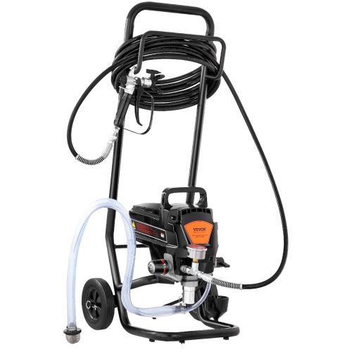 VEVOR 950W Stand Airless Paint Sprayer, 3000PSI High Efficiency Airless Sprayer With Cart, for Home Interior and Exterior Furniture and Fences, Fine