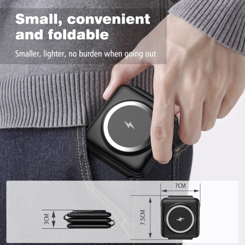 Foldable 3 in 1 Wireless Charger, Portable Wireless Magnetic Charger for Apple Watch, iPhone 16/15/14/13/12 Pro Max Plus, and AirPods