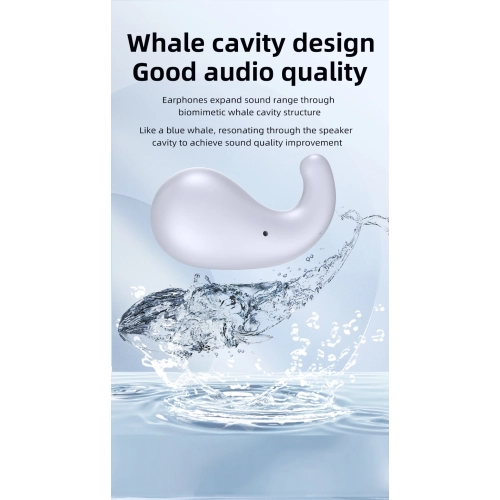 Mini Bluetooth Headphones Wireless Sleep Sports Game Invisible HIFI Headphones Suitable for Apple Huawei Android - White
