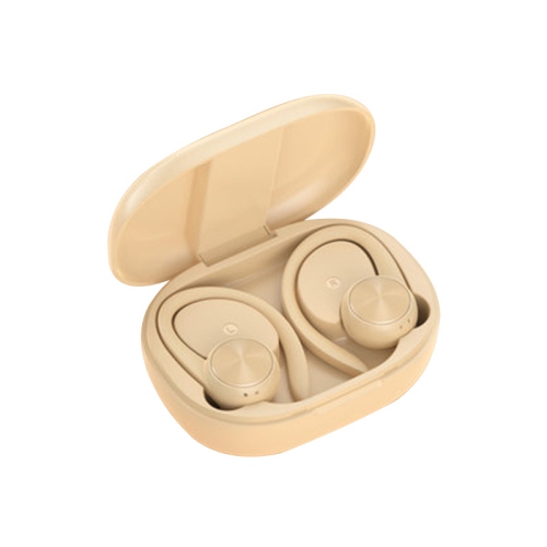 Écouteurs Bluetooth à suppression du bruit Crochet auriculaire sans fil 5,0 Bluetooth Écouteurs LED écran numérique sport - Jaune