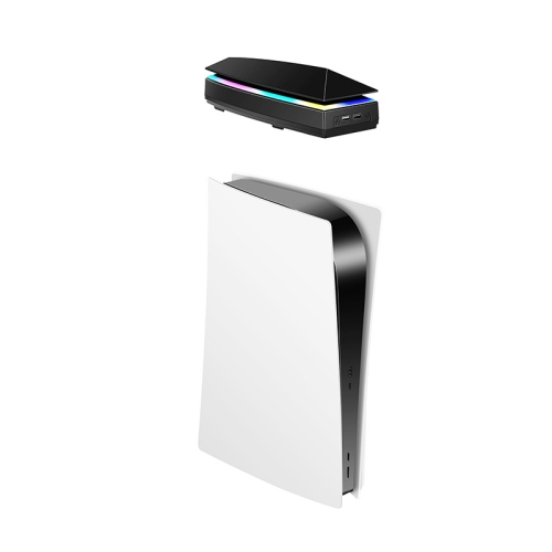 PS5 console top cooling fan PS5 dustproof and waterproof RGB fan PS5 optical drive version digital version universal - black