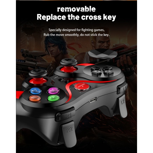 Wireless direct connection Bluetooth mobile phone controller six-axis gyroscope vibration-free game controller, suitable for PC, Apple mobile phone,