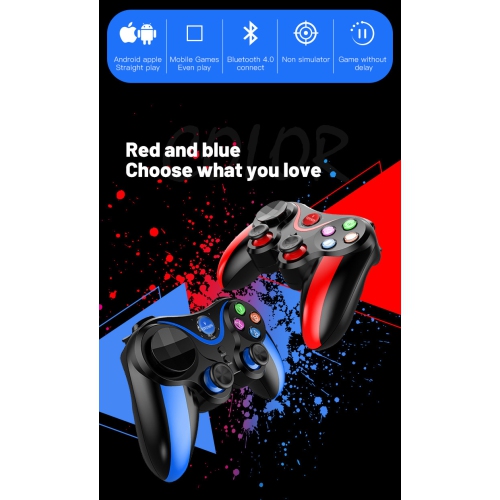 Wireless direct connection Bluetooth mobile phone controller six-axis gyroscope vibration-free game controller, suitable for PC, Apple mobile phone,