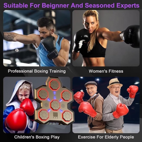 Music Boxing Machine, boxe mural - 9 modes, entraîneur musical Bluetooth intelligent