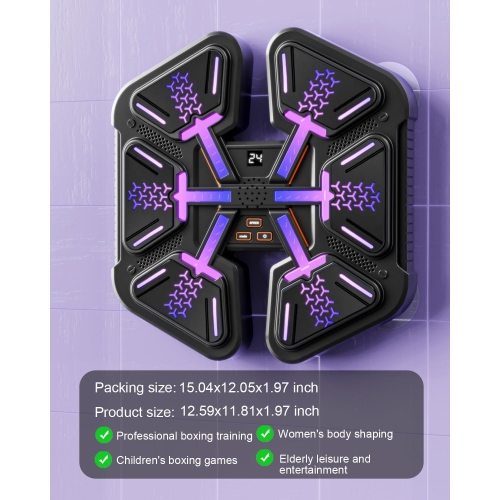 Music Smart Boxing Machine with Parent-child Set Gloves, Wall-mounted Fitness Equipment, Suitable for Family, Children, Teenagers, Birthday Gifts