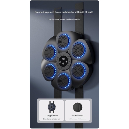 Wall mounted boxing mat, music boxing machine with gloves for adults and kids, fitness training equipment, helps to burn fat and lose weight