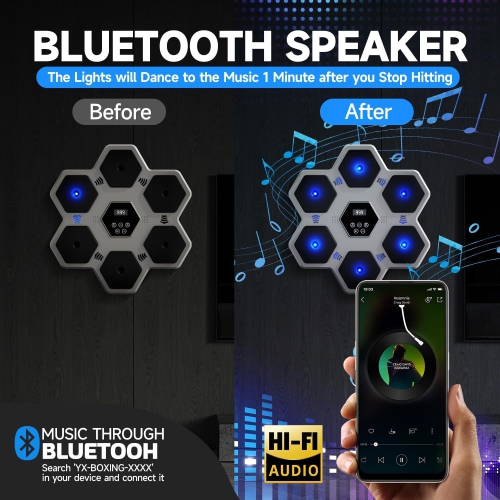 Bluetooth music boxing machine, wall-mounted boxing machine, suitable for adults and children, sports equipment
