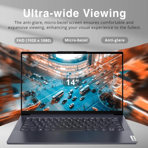 Refurbished - Lenovo IdeaPad Slim 7 14" FHD Laptop, Intel i7-1165G7, 512GB SSD, 8GB RAM, Intel Iris Xe Graphics, Backlit Keyboard, Win 10 Home, Slate