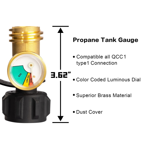Propane Tank Gauge, Propane Tank Gauge Level Indicator Suitable for BBQ, RV