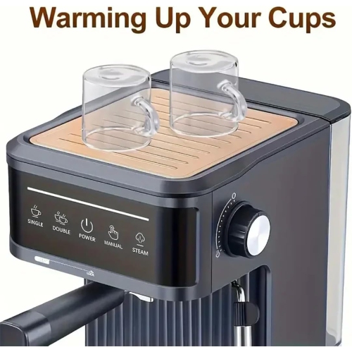 Automatic Concentrated Coffee Machine with Touch Display, Coffee Machine with Milk Frother, 15 Nal Pressure, 1.8 Liter, for Instant Coffee, Espresso,