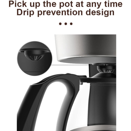 6-cup Coffee Maker, Automatic Espresso Machine, No Coffee Pods Required, Black and Stainless Steel