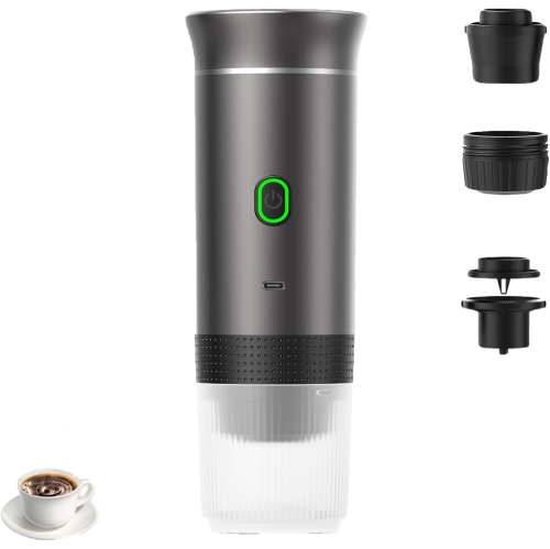 Portable Espresso Machine, Portable Coffee Maker for Travel, Rechargeable Car Coffee Maker Self-Heating/Cold Brew