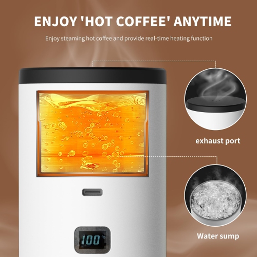 Portable Coffee Maker, 3 in 1 Portable Coffee Maker with LED Display and Type-C Connector, Multi Capsule Coffee Makers with Automatic Heating for