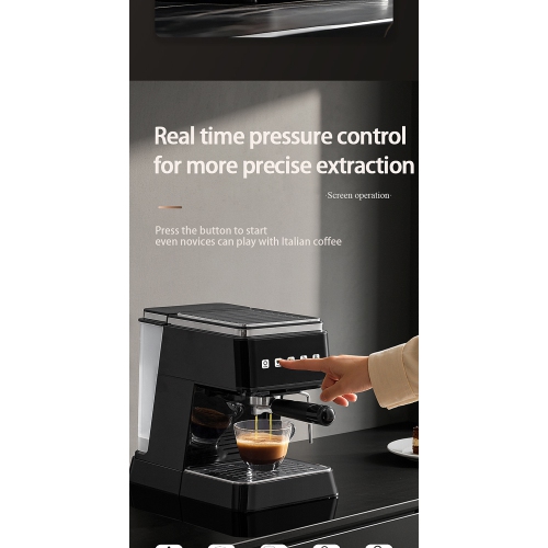 30‑Sec Heat‑Up 20 Bar Espresso Machine – 1.5 L Detachable Tank, Pressure Gauge, Multi‑Angle Steam Wand, High‑Precision Temp Sensor White