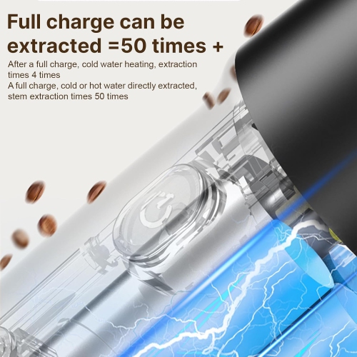 Portable Coffee Machine for Car Home Travel 3 in 1 Cordless Electric Coffee Maker Work with Capsule and Ground Coffee 15Bar Cold Brew and Heating