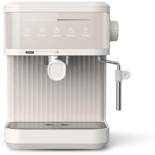 Automatic Concentrated Coffee Machine with Touch Display, Coffee Machine with Milk Frother, 15 Nal Pressure, 1.8 Liter, for Instant Coffee, Espresso,