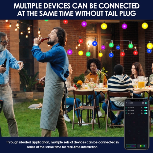 Smart Garden Decorative Light Strip, 32ft Programmable Light String with Remote Control, App Control, USB Powered, Suitable for Camping, Birthday,