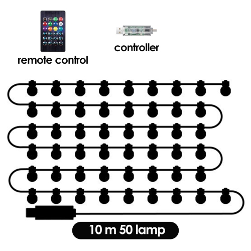 Smart Garden Decorative Light Strip, 32ft Programmable Light String with Remote Control, App Control, USB Powered, Suitable for Camping, Birthday,