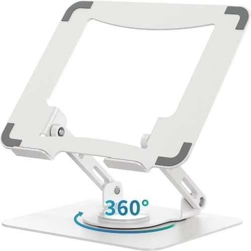 Support pour portable, pliable, rotation à 360°, support pour portable, support pour iPad, réglage de l'angle/de la hauteur sans pas, ergonomique,