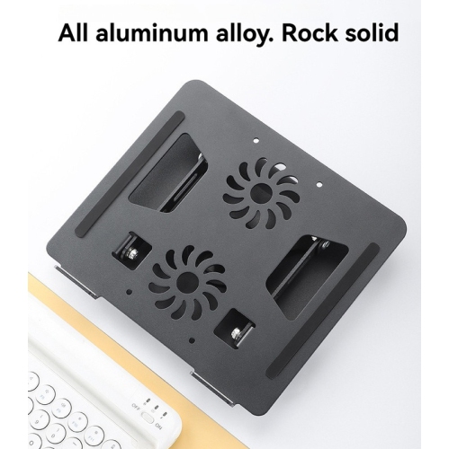 Laptop Stand, 360° Rotating Aluminum Alloy Steel Computer Stand with Anti-Slip Pad Heat Dissipation, Lifting Heat Dissipation Stand - White