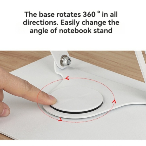 Laptop Stand, 360° Rotating Aluminum Alloy Steel Computer Stand with Anti-Slip Pads for Heat Dissipation, Lifting Heat Dissipation Stand - Black
