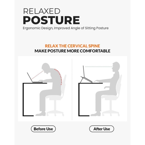 Aluminum Portable Laptop Stand, Height Adjustable, Ventilated Folding Lap/Desk Laptop Stand with Carrying Case for Laptops, MacBooks, Tablets and