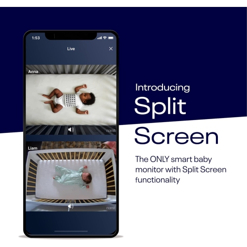 Nanit Pro Smart Baby Monitor & Wall Mount – 1080p Secure Wi-Fi Video Camera, Sensor-Free Sleep & Breathing Motion Tracker, 2-Way Audio