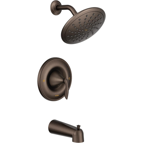 Moen T2233EPORB EVA Tub and Shower Faucet Trim with Eco-Performance Rainshower, Valve Required