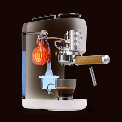 Semi-Automatic Coffee Machine, With Milk Frothing Function, 20 Bar Pressure, Removable Water Tank, 33.8 fl oz, Large Capacity, Home Semi-Automatic